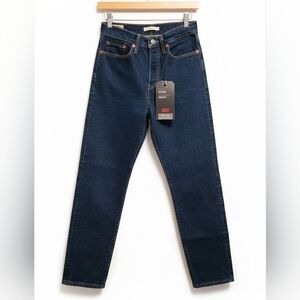 Levi’s Premium Wedgie Straight | 28 | High Rise | Tapered Leg Dark Indigo | NWT